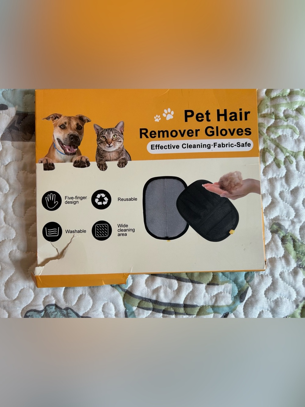 Pet Hair Remover Gloves - Black